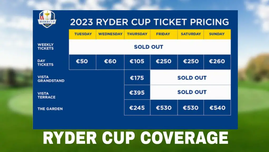 2023 Ryder Cup Ticket Prices